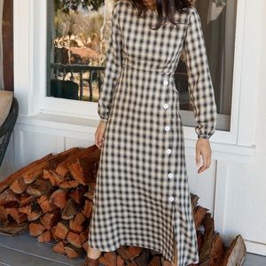 Christy Dawn Sian Dress in Noir Plaid xs